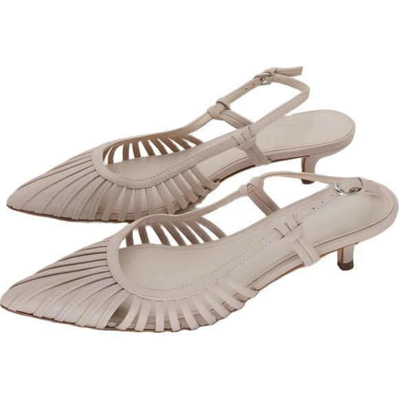Calvin Klein Movella Slingback Kitten Heel Pumps Light Natural Nude US 9M - Picture 2 of 6